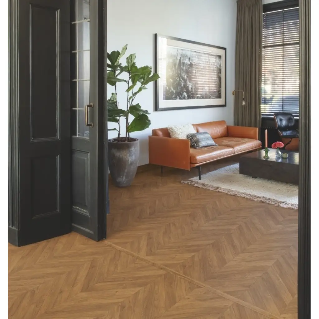 Panele Podłogowe Dąb Chevron Brązowy IPA4162 AC4 8 mm, Panele podłogowe, Impressive Patterns, Quick-Step Unilin