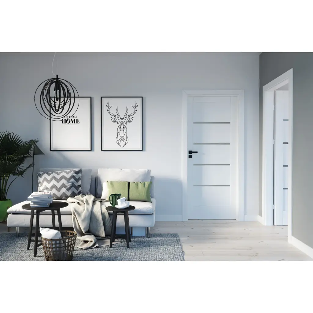 Drzwi Porta VERTE HOME model G.2 lewe 80cm przylgowe z podcięciem wentylacyjnym, SPWHG20L08DBIWSB3KA300, Drzwi wewnętrzne, Porta Verte HOME G, PORTA